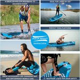 Aqua Spirit Barracuda 15’ 2 Person Tamden Inflatable Stand up Paddle Board SUP Kayak Package, 240KG Limit, 2x Seat, 2x Paddle & Kayak Blade, Pump, Go Pro Mount, Bag, Change Mat - Aqua Spirit iSUPs UK