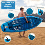 Aqua Spirit Barracuda SUP Inflatable Stand Up Paddle Board 2024, 10'6x32”x6”, Complete Kayak Conversion Kit with Paddle, Backpack, Pump and more accessories, Adult Beginner/Expert, 3 Year Warranty - Aqua Spirit iSUPs UK