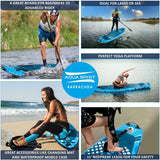 Aqua Spirit Barracuda SUP Inflatable Stand Up Paddle Board 2024, 10'6x32”x6”, Complete Kayak Conversion Kit with Paddle, Backpack, Pump and more accessories, Adult Beginner/Expert, 3 Year Warranty - Aqua Spirit iSUPs UK