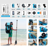 Aqua Spirit Barracuda SUP Inflatable Stand Up Paddle Board 2024, 10'6x32”x6”, Complete Kayak Conversion Kit with Paddle, Backpack, Pump and more accessories, Adult Beginner/Expert, 3 Year Warranty - Aqua Spirit iSUPs UK