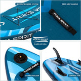 Aqua Spirit Barracuda SUP Inflatable Stand Up Paddle Board 2024, 10'6x32”x6”, Complete Kayak Conversion Kit with Paddle, Backpack, Pump and more accessories, Adult Beginner/Expert, 3 Year Warranty - Aqua Spirit iSUPs UK