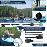 Aqua Spirit Flameback SUP Activity Inflatable Stand Up Paddle Board 2025, Complete Kayak Conversion Kit with Fishing Rod Mount, Paddle, Backpack and more accessories, 3 Year Warranty