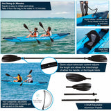 Aqua Spirit Inflatable Kayak, 2-Seater/1-Seater Complete Kayak Kit with Paddle, Backpack, Double-Action Pump and more accessories/Adult Beginners/Experts, 13’5”/10'5” - 3 Year Warranty - Aqua Spirit iSUPs UK