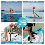 Aqua Spirit Splash Inflatable Stand Up SUP 9’x31”x6” Beginners Paddle Board For Kids/ Small Adults With Accessories, Paddle, Pump, Back Pack, Leash, Repair Kit, 2 Year Warranty - Aqua Spirit iSUPs