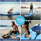AQUA SPIRIT Tempo 10' iSUP Inflatable Stand up Paddle Board for Adult Beginners/Intermediate with Backpack, Leash, Paddle, Changing Mat & Waterproof Phone Case - Aqua Spirit iSUPs