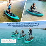 Aqua Spirit Barracuda SUP Inflatable Stand Up Paddle Board, 10'6x32”x6”, Complete Kayak Conversion Kit with Paddle, Backpack, Pump and more accessories, Adult Beginner/Expert, 3 Year Warranty