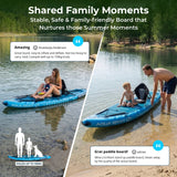 Aqua Spirit Barracuda SUP Inflatable Stand Up Paddle Board, 10'6x32”x6”, Complete Kayak Conversion Kit with Paddle, Backpack, Pump and more accessories, Adult Beginner/Expert, 3 Year Warranty