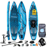 Aqua Spirit Barracuda SUP Inflatable Stand Up Paddle Board, 10'6x32”x6”, Complete Kayak Conversion Kit with Paddle, Backpack, Pump and more accessories, Adult Beginner/Expert, 3 Year Warranty