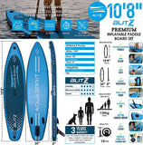 AQUA SPIRIT Blitz 10’8 PREMIUM iSUP Inflatable Stand up Paddle Board & Kayak with Top Accessories, All-Inclusive Package, 3-Years Of Complete Brand Warranty