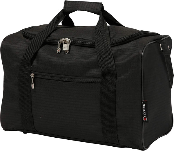5 Cities 40x20x25 Ryanair Maximum Sized Travel Carry On Under Seat Cabin Holdall Lightweight – Take Max on Board Warranty