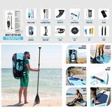 Aqua Spirit Tempo 10'/10'6 iSUP Inflatable Stand Up Paddle Board For Adult Beginners/intermediate With Backpack, Leash, Paddle, Changing Mat & Waterproof Phone Case, All-Inclusive Package, 3-Years Of Complete Brand Warranty