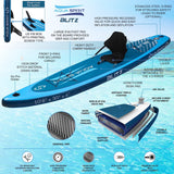 AQUA SPIRIT Blitz 10’8 & 12' PREMIUM iSUP Inflatable Stand up Paddle Board & Kayak with Top Accessories, All-Inclusive Package, 3-Years Of Complete Brand Warranty - Aqua Spirit iSUPs UK