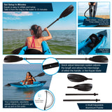 Aqua Spirit Inflatable Kayak Board 2023 / 10'5”/13’5” / 1 or 2 Person Complete Kayak Kit with Paddle, Backpack, Double-Action Pump and more accessories / Adult Beginners/Experts - 2 Year Warranty - Aqua Spirit iSUPs UK