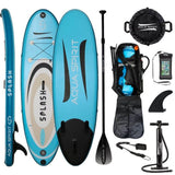 AQUA SPIRIT Splash iSUP 9’ long Inflatable Stand up Paddle Board for Beginners/Intermediate with Backpack, Leash, Paddle, Go-Pro Holder, Changing Mat, Waterproof Phone Case, All-Inclusive Package, 3-Years Of Complete Brand Warranty