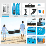 Aqua Spirit Vanguard Family Inflatable SUP for Group Adventures, 18' x 5’ x 8” with Carry Bag, Double-Action Pump and more accessories, Up To 10 Person, 500KG Limit, 1 Year Warranty - Aqua Spirit iSUPs UK