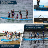 Aqua Spirit Vanguard Family Inflatable SUP for Group Adventures | 18' x 5’ x 8” | with Carry Bag, Double-Action Pump and more accessories | Up To 10 Person | 500KG Limit | 1 Year Warranty - Aqua Spirit iSUPs UK